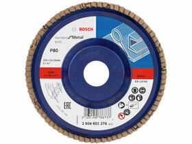 Bosch X431 ø 125 mm, ø 22,23 mm, P80 lamellás csiszolótárcsa Bosch X431 ø 125 mm, ø 22,23 mm, P80 lamellás csiszolótárcsa
