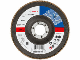 Bosch X431 ø 125 mm, ø 22,23 mm, P80 lamellás csiszolótárcsa Bosch X431 ø 125 mm, ø 22,23 mm, P80 lamellás csiszolótárcsa