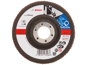 Bosch X571 lamellás csiszolótárcsa 115 x 22,23 mm, P60 Bosch X571 lamellás csiszolótárcsa 115 x 22,23 mm, P60