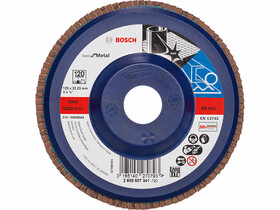 Bosch X571 ø 125 mm, ø 22,23 mm, P120 lamellás csiszolótárcsa Bosch X571 ø 125 mm, ø 22,23 mm, P120 lamellás csiszolótárcsa