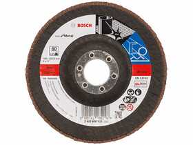 Bosch X571 ø 125 mm, ø 22,23 mm, P60 lamellás csiszolótárcsa Bosch X571 ø 125 mm, ø 22,23 mm, P60 lamellás csiszolótárcsa