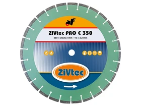ZIVtec PRO C350 gyémánt vágótárcsa 350 x 25,4 mm