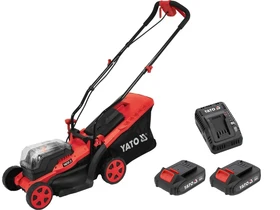 Yato YT-85220 akkus fűnyíró 2x18 V, 34 cm, 35 l, 2 x 2 Ah akku + töltő