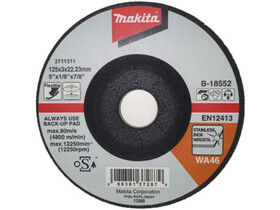 Makita 125x3 mm csiszolótárcsa Makita 125x3 mm csiszolótárcsa