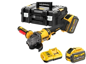 DeWalt DCG418SHDX2 akkus sarokcsiszoló 54 V | 125 mm | 9000 RPM | Szénkefementes | 2 x 9 Ah akku + töltő | Kartondobozban DeWalt DCG418SHDX2 akkus sarokcsiszoló 54 V | 125 mm | 9000 RPM | Szénkefementes | 2 x 9 Ah akku + töltő | Kartondobozban