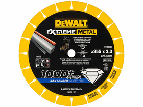 DeWalt 355×25,4×3,3 mm EXTREME gyémánt vágótárcsa DeWalt 355×25,4×3,3 mm EXTREME gyémánt vágótárcsa