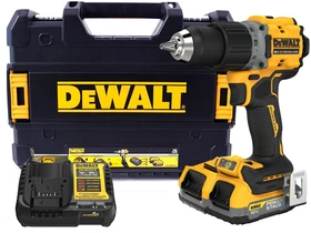 DeWalt DCD800E2T-QW akkus fúrócsavarozó tokmányos 18 V | 34 Nm/90 Nm | Szénkefementes | 2 x 1,7 Ah akku + töltő | TSTAK kofferben