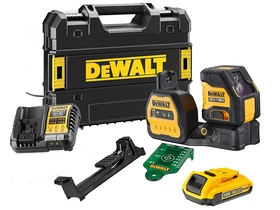 DeWalt DCE088D1G18-QW Zöld vonallézer Hatósugár jelfogóval: 0 - 50 m | 1 x 2 Ah akku + töltő | TSTAK kofferben DeWalt DCE088D1G18-QW Zöld vonallézer Hatósugár jelfogóval: 0 - 50 m | 1 x 2 Ah akku + töltő | TSTAK kofferben