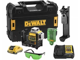 DeWalt DCE089D1G-QW Zöld vonallézer Hatósugár jelfogóval: 0 - 70 m | 1 x 2 Ah akku + töltő | Kofferben