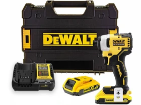 DeWalt DCF809D2T-QW akkus ütvecsavarozó bitbefogással 18 V | 190 Nm | 1/4 inch | Szénkefementes | 2 x 2 Ah akku + töltő | TSTAK kofferben