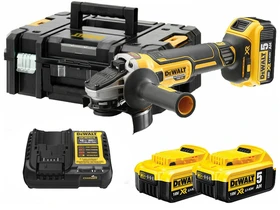 DeWalt DCG405P3-QW akkus sarokcsiszoló 18 V | 125 mm | 9000 RPM | Szénkefementes | 3 x 5 Ah akku + töltő | TSTAK kofferben DeWalt DCG405P3-QW akkus sarokcsiszoló 18 V | 125 mm | 9000 RPM | Szénkefementes | 3 x 5 Ah akku + töltő | TSTAK kofferben