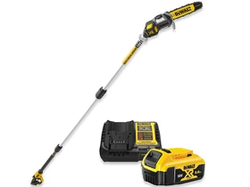 DeWalt DCMPS567P1-QW akkus magassági ágvágó 18 V | Vágás hossz 200 mm | Magasság 3000 mm | Szénkefementes | 1 x 5 Ah akku + töltő | Kartondobozban