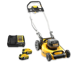 DeWalt DCMW564P2-QW akkus fűnyíró 18 V | 480 mm | 800 m2 | Szénkefementes | 2 x 5 Ah akku + töltő