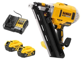 DeWalt DCN692P2-QW akkus szerkezeti szegező 18 V | 50 - 90 mm | Átmérő 2,8 - 3,3 mm | 34 ° | Szénkefementes | 2 x 5 Ah akku + töltő | Kofferben