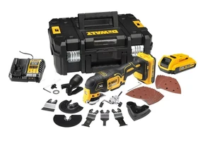 DeWalt DCS355D2-QW akkus multifunkciós gép rezgő 18 V | 0 - 20000 1/min | 1,6 ° | Szénkefementes | 2 x 2 Ah akku + töltő | TSTAK kofferben DeWalt DCS355D2-QW akkus multifunkciós gép rezgő 18 V | 0 - 20000 1/min | 1,6 ° | Szénkefementes | 2 x 2 Ah akku + töltő | TSTAK kofferben