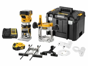 DeWalt DCW604P2-QW akkus felsőmaró 18 V | 8 mm | 16000 - 25500 RPM | Szénkefementes | 2 x 5 Ah akku + töltő | TSTAK kofferben DeWalt DCW604P2-QW akkus felsőmaró 18 V | 8 mm | 16000 - 25500 RPM | Szénkefementes | 2 x 5 Ah akku + töltő | TSTAK kofferben