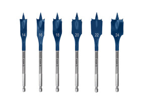 EXPERT Self Cut lapos marófúró készlet, 6 db, 14; 16; 18 ; 20; 22; 24 x 152 mm EXPERT Self Cut lapos marófúró készlet, 6 db, 14; 16; 18 ; 20; 22; 24 x 152 mm