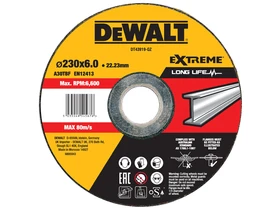 DeWalt csiszolótárcsa 230mm x 6.0mm x 22.23mm DeWalt csiszolótárcsa 230mm x 6.0mm x 22.23mm
