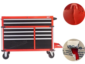 Milwaukee 36 inch/117 cm 10 fiókos acél szerszámos kocsi (újracsomagolt)