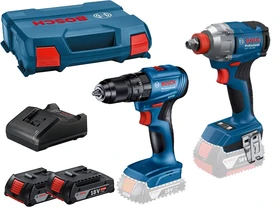 Bosch GDX 18V-285 + GSB 185-LI gépcsomag 2x2Ah, GAL 18V-20, koffer Bosch GDX 18V-285 + GSB 185-LI gépcsomag 2x2Ah, GAL 18V-20, koffer