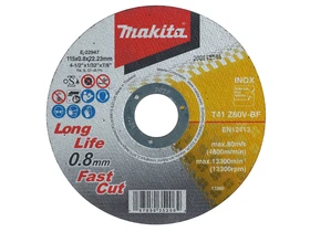 Makita Inox vágókorong 115x0,8 mm 12 db Makita Inox vágókorong 115x0,8 mm 12 db