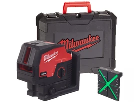Milwaukee M12 CLLP-0C Zöld pont- és vonallézer Hatósugár jelfogóval: 0 - 100 m | Akku és töltő nélkül | Kofferben Milwaukee M12 CLLP-0C Zöld pont- és vonallézer Hatósugár jelfogóval: 0 - 100 m | Akku és töltő nélkül | Kofferben