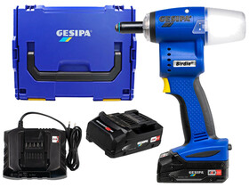 GESIPA Birdie akkus popszegecselő műanyag kofferban GESIPA Birdie akkus popszegecselő műanyag kofferban