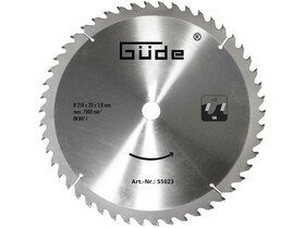 Güde 250x20x50Z körfűrészlap fához Güde 250x20x50Z körfűrészlap fához