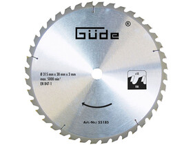 Güde 315x30x48Z körfűrészlap fához Güde 315x30x48Z körfűrészlap fához