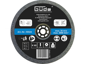 Güde K60 125x16x20 mm köszörűkorong kettősköszörűre Güde K60 125x16x20 mm köszörűkorong kettősköszörűre
