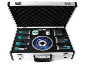 Gyemantfuro keszlet sarokcsiszolohoz 10 reszes M14 253540455068mm Kép: Gyemantfuro keszlet sarokcsiszolohoz 10 reszes M14 253540455068mm.webp