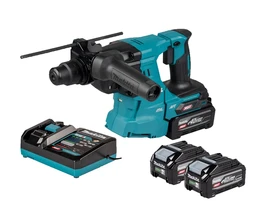Makita HR011GU202 akkus fúró-vésőkalapács 40 V | 3,3 J | Betonban: 28 mm | 3.8 kg | Szénkefementes | 2 x 4 Ah akku + töltő | MakPac-ban