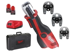 Milwaukee M12HPT-202C M-KIT akkus csőprés Compact | 12 V | 0 - 40 mm | 19 kN | Szénkefés | 2 x 2 Ah akku + töltő | Kofferben