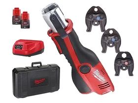 Milwaukee M12HPT-202CV-SET2 akkus csőprés Compact | 12 V | 0 - 35 mm | 19 kN | Szénkefés | 2 x 2 Ah akku + töltő | Kofferben