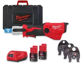 Milwaukee M12ONEHPT-202CM-SET akkus csőprés Compact | 12 V | 35 - 40 mm | 19 kN | Szénkefementes | 2 x 2 Ah akku + töltő | Kofferben Milwaukee M12ONEHPT-202CM-SET akkus csőprés Compact | 12 V | 35 - 40 mm | 19 kN | Szénkefementes | 2 x 2 Ah akku + töltő | Kofferben