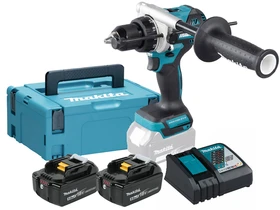 Makita DHP492RTJ akkus ütvefúró-csavarozó 18 V | 141 Nm | 1,5 - 13 mm | Szénkefementes | Akku és töltővel | MakPac-ban