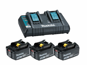 Makita BL1830B 3,0 Ah akkumulátor (3db) + DC18RD töltő Makita