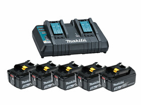 Makita BL1830B 3,0 Ah akkumulátor (5db) + DC18RD töltő Makita