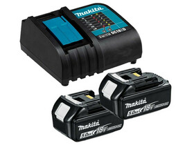 Makita BL1850 5,0 Ah akkumulátor (2db) + DC18RC töltő Makita BL1850 + DC18RC