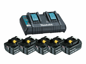 Makita BL1850B 5,0 Ah akkumulátor (5db) + DC18RD töltő Makita
