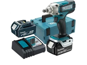 Makita DTW190RTJX akkus ütvecsavarozó 18 V | 190 Nm | 1/2 inch | Szénkefés | 2 x 5 Ah akku + töltő | MakPac-ban