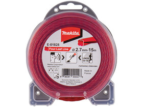 Makita E-01828 2.7 mm x 15 m-es piros négyszögletes damil fűkaszához Makita E-01828 2.7 mm x 15 m-es piros négyszögletes damil fűkaszához