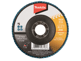 Makita INOX 125 mm K40 lamellás csiszolótárcsa Makita INOX 125 mm K40 lamellás csiszolótárcsa