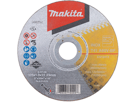 Makita INOX A60V 125x1 mm vágókorong 25 db Makita INOX A60V 125x1 mm vágókorong 25 db