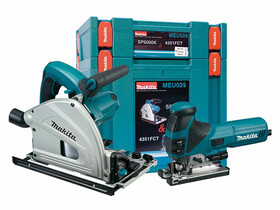 Makita MEU029J + 4351FCT szúrófűrész + vezetősín szett Makita MEU029J + 4351FCT szúrófűrész + vezetősín szett