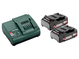 Metabo Basic-Set 18V 2 x Li-Ion 2,0 Ah akkumulátor és töltő szett 18 V | 2 Ah Metabo Basic-Set 18V 2 x Li-Ion 2,0 Ah akkumulátor és töltő szett 18 V | 2 Ah