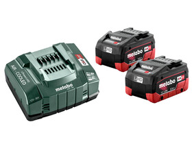 Metabo Basic-Set 2 x LiHD 5,5 Ah akkumulátor és töltő szett Metabo Basic-Set 2 x LiHD 5,5 Ah akkumulátor és töltő szett