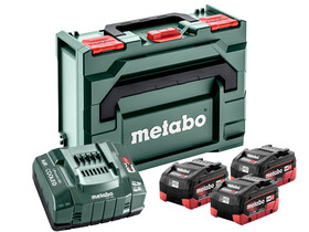 Metabo Basic-Set 3 x LiHD 5.5 Ah + Metaloc akkumulátor és töltő szett Metabo Basic-Set 3 x LiHD 5.5 Ah + Metaloc akkumulátor és töltő szett