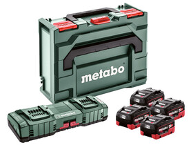 Metabo Basic-Set 4x LiHD 5.5Ah ASC 145 DUO + Metaloc akkumulátor és töltő szett Metabo Basic-Set 4x LiHD 5.5Ah ASC 145 DUO + Metaloc akkumulátor és töltő szett