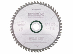 Metabo körfűrész lap multicut 165x20 54 fogas Metabo körfűrész lap multicut 165x20 54 fogas